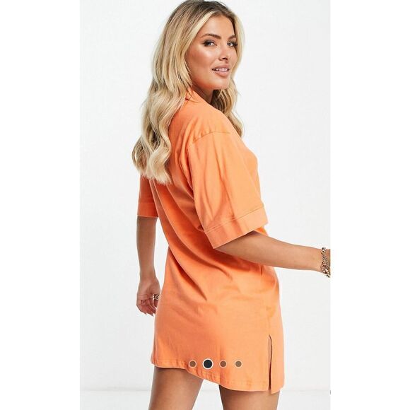 Polo Style V-Neck Mini Dress by Threadbare - Picture 2 of 6